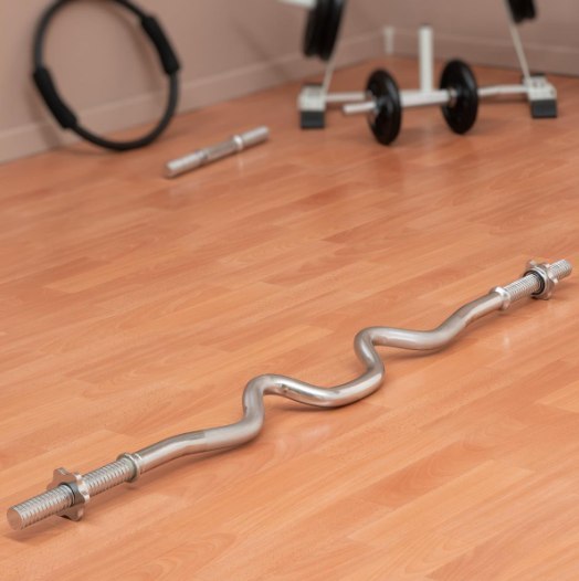 MAXXIVA Zakrzywiony dwuręczny gryf SZ, 120 cm, srebrny